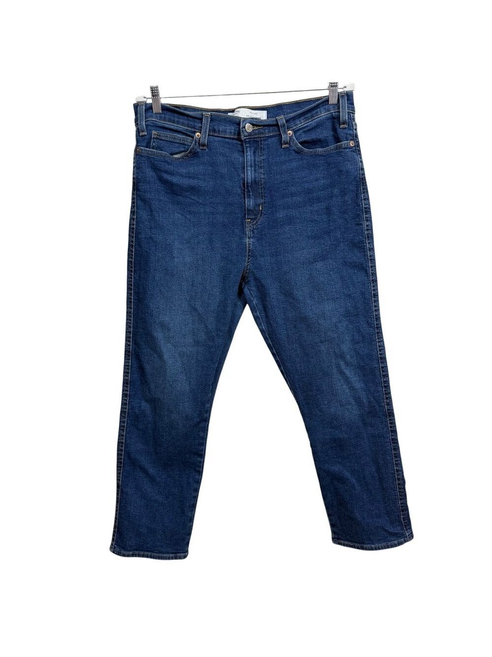 Signature Levi Strauss High Rise Straight Jeans Women’s Size 16 W33 Blue‎ Denim